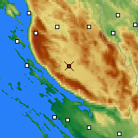 Nearby Forecast Locations - Gospić - Mapa