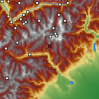 Nearby Forecast Locations - Maciço do Monte Rosa - Mapa