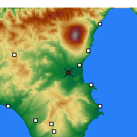 Nearby Forecast Locations - Naval Air Station Sigonella - Mapa