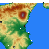 Nearby Forecast Locations - Catânia - Mapa