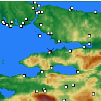 Nearby Forecast Locations - Yalova - Mapa
