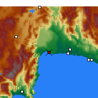 Nearby Forecast Locations - Antália - Mapa