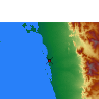 Nearby Forecast Locations - Hodeida - Mapa