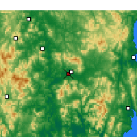 Nearby Forecast Locations - Daegu - Mapa