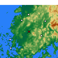 Nearby Forecast Locations - Gwangju - Mapa