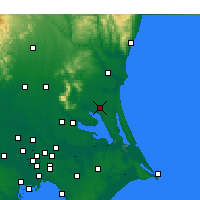 Nearby Forecast Locations - Omitama - Mapa