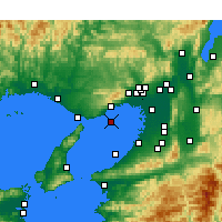Nearby Forecast Locations - Kobe Aeroporto - Mapa