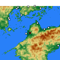Nearby Forecast Locations - Matsuyama - Mapa