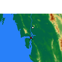 Nearby Forecast Locations - Moulmein - Mapa