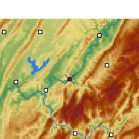 Nearby Forecast Locations - Fengdu - Mapa