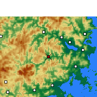 Nearby Forecast Locations - Yongtai - Mapa