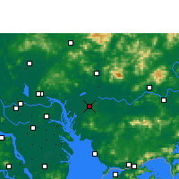 Nearby Forecast Locations - Dongguan - Mapa