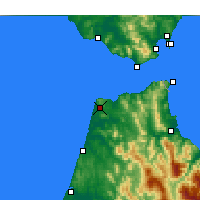 Nearby Forecast Locations - Tânger - Mapa