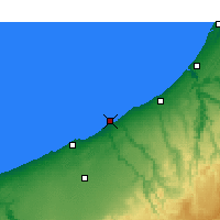 Nearby Forecast Locations - Mohammedia - Mapa