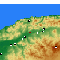 Nearby Forecast Locations - Chlef - Mapa