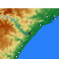 Nearby Forecast Locations - Mandeni - Mapa