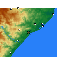 Nearby Forecast Locations - Mtunzini - Mapa