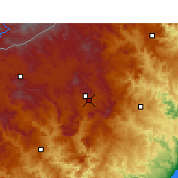 Nearby Forecast Locations - Kokstad - Mapa