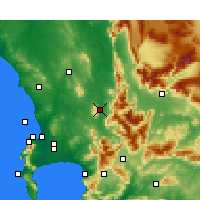 Nearby Forecast Locations - Paarl - Mapa