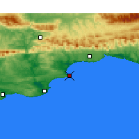 Nearby Forecast Locations - Mossel Bay - Mapa