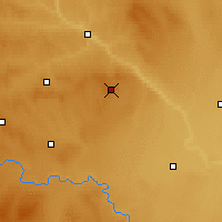 Nearby Forecast Locations - Hussar - Mapa