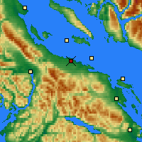 Nearby Forecast Locations - Qualicum Airport - Mapa