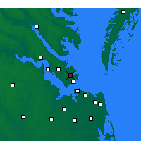 Nearby Forecast Locations - Centro de Pesquisa Langley - Mapa