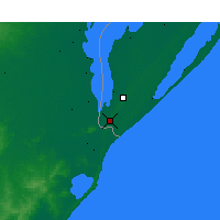 Nearby Forecast Locations - Chuí - Mapa