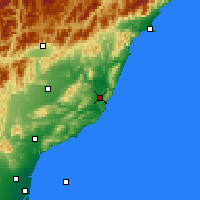 Nearby Forecast Locations - Cheviot - Mapa