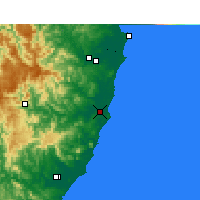 Nearby Forecast Locations - Port Macquarie - Mapa