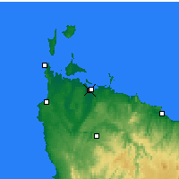 Nearby Forecast Locations - Strahan - Mapa