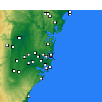 Nearby Forecast Locations - Baía de Sydney - Mapa
