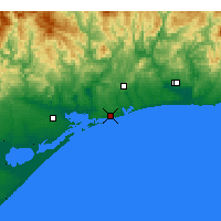 Nearby Forecast Locations - Lakes Entrance - Mapa