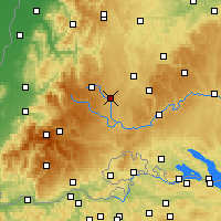 Nearby Forecast Locations - Villingen-Schwenningen - Mapa