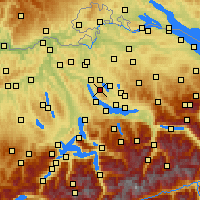 Nearby Forecast Locations - Zumikon - Mapa