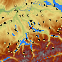 Nearby Forecast Locations - Horgen - Mapa