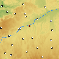 Nearby Forecast Locations - Gunzburgo - Mapa
