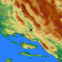 Nearby Forecast Locations - Trilj - Mapa