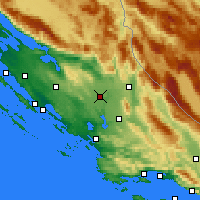 Nearby Forecast Locations - Kistanje - Mapa
