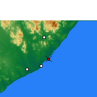 Nearby Forecast Locations - Palasa-Kasibugga - Mapa