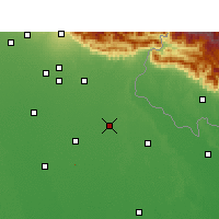 Nearby Forecast Locations - Pilibhit - Mapa