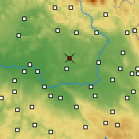Nearby Forecast Locations - Nový Bydžov - Mapa