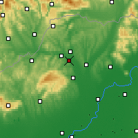 Nearby Forecast Locations - Sajószentpéter - Mapa