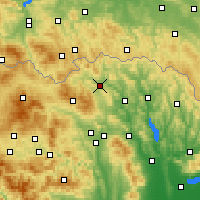 Nearby Forecast Locations - Bardejov - Mapa