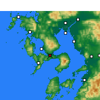 Nearby Forecast Locations - Isahaya - Mapa