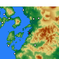 Nearby Forecast Locations - Yatsushiro - Mapa