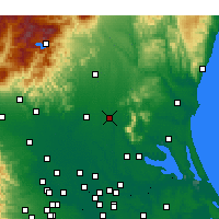 Nearby Forecast Locations - Chikusei - Mapa