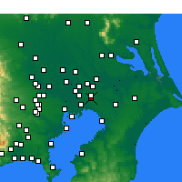 Nearby Forecast Locations - Kamagaya - Mapa