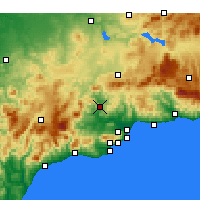 Nearby Forecast Locations - Álora - Mapa