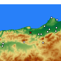 Nearby Forecast Locations - Hadjout - Mapa